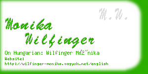 monika wilfinger business card